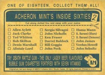 2016 Acheron Mint Inside Sixties Series 2 #NNO Allen Aylett Back